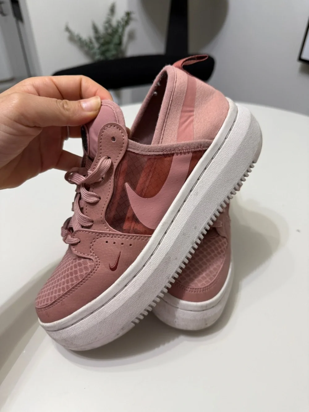 Nike‎ Court Vision Alta Women's Pink Platform Sneakers